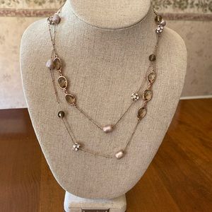 Stella & Dot rose gold necklace